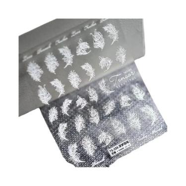 Imagem de Adesivos De Unhas Com Asas De Borboleta Pretas E Roxas, Decalques De M