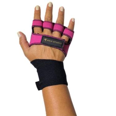 Imagem de Luva Fitiness Gold Sports com Bandagem Pro - Rosa, Preto, M, Unissex