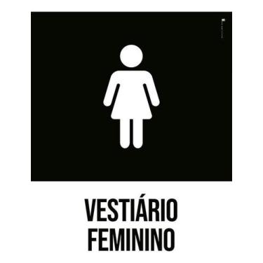 Imagem de Kit 5 Placa Acm Desenho Vesitário Feminino 18X23 - Sinalizo