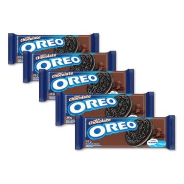 Imagem de Biscoito Oreo Recheado Chocolate Individual Kit 5un de 36g