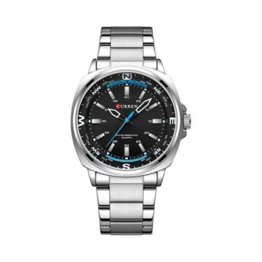 Imagem de Relógio De Quartzo Masculino Preto Prateado CURREN 8455 Com Pulseira D