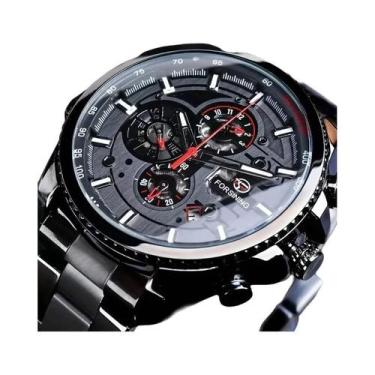 Imagem de Relógio Mecânico Automático Masculino Com Design De Esqueleto, Calendá