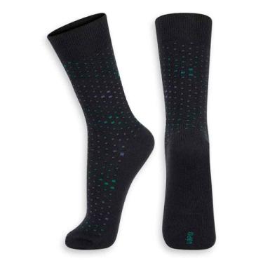 Imagem de Meia Lupo AM Sportwear 1211-041 Lupo Preta Estampada 37 a 44