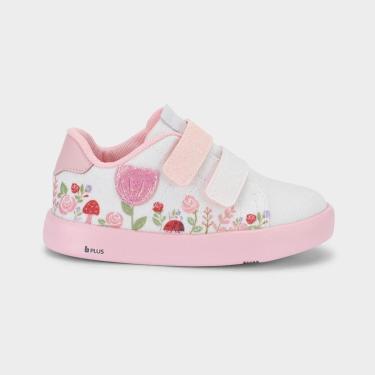 Imagem de Tênis Infantil Bibi Agility Mini II Branca e Rosa-Feminino