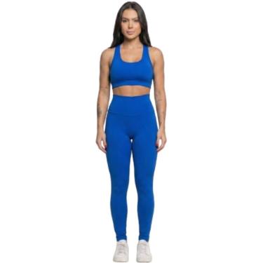 Imagem de Calça Legging Cós Alto Lisa Serra e Mar Roupa Para Academia Treino Moda Fitness Feminina Musculação-Feminino