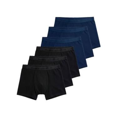 Imagem de Kit com 6 Cuecas Boxer Lupo 615-003 Colorido, Preto, G
