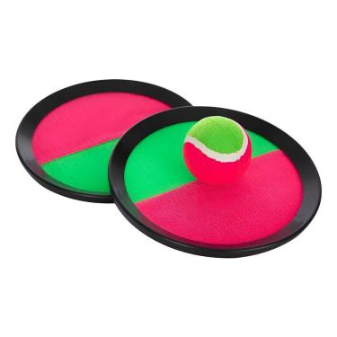 Imagem de Jogo Pega Bolinha Gruda Velcro Brinquedo Praia Ajustável - Diversão Em Família Para Praia, Parque E Quintal