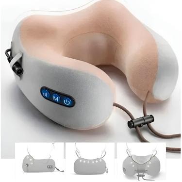 Imagem de Travesseiro Almofada Massagem Pescoço Alivia Tensão - Seu Massagista Pessoal Portátil