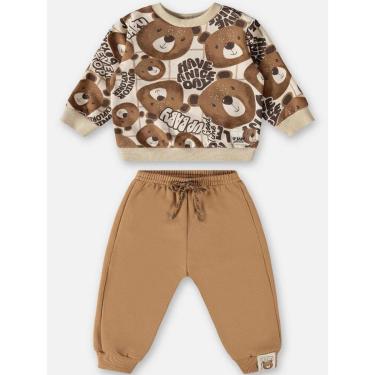 Imagem de Conjunto Infantil Menino Moletom Ursinhos Inverno Up Baby-Masculino