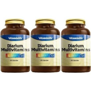 Imagem de Kit 3X Diarium Multivitamínico - 60 Cápsulas - VitaminLife-Masculino