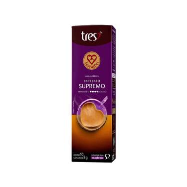 Imagem de Cápsula Três Corações Café Espresso Supremo 10 Unidades 80g - 3 Coraçõ