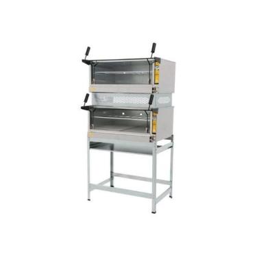 Imagem de Forno Industrial a Gás 80X60 2 Câmaras Guilhotina Metalmaq