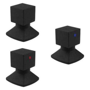 Imagem de Kit com 3 Acabamentos para Registro C46 Água Quente/fria Black Bl6246 