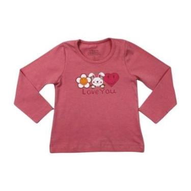 Imagem de Blusa Infantil Manga Longa Estampa Love 1420 - Bicho Bagunça-Feminino