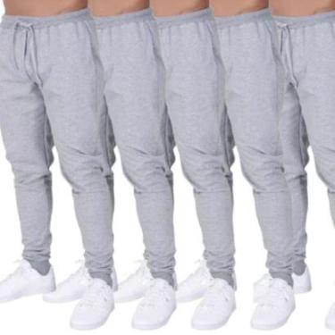 Imagem de KIT 5 Calça Moletom Jogger Bella Fiore Flanelado Inverno Moda Casual Masculina-Masculino