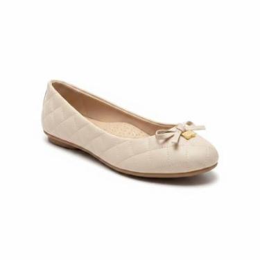 Imagem de Moleca Sapatilha Branco Off Matelassê Laço Elegância Diária-Feminino