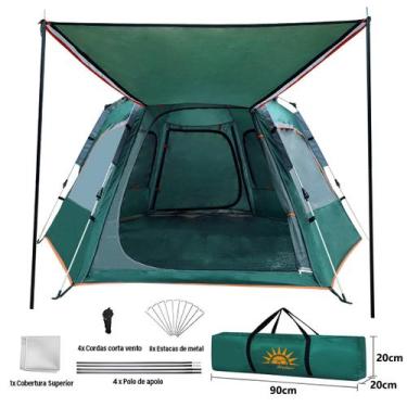 Imagem de Barraca Camping Grande Automática 5 a 8 Pessoas Tela Anti Mosquito Mon
