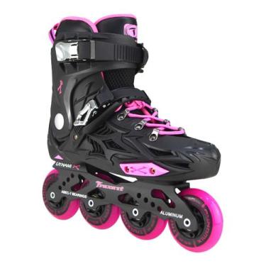 Imagem de Patins dynamix rosa traxart freestyle/urban 80mm abec-7, 39/40 8#, Ros