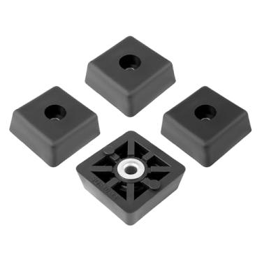 Imagem de 4 amortecedores quadrados grandes de pés de borracha – 0,590 A X 1,500 W – Feito nos EU...