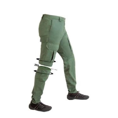 Imagem de Calça Pesca C Ziper Joelho Verde Lisa - Mar Negro, 52