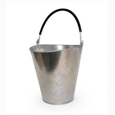 Imagem de Balde Oval Galvanizado 10 Litros com Alça Reforçada - Ordenha, Água e 