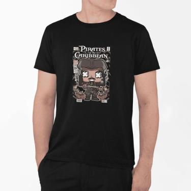 Imagem de Camiseta Poster Pop Style Inspiração PIRATAS DO CARIBE Estampa DTF 100