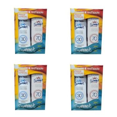 Imagem de Kit 4 Protetor Solar Corporal 30 + Facial 70 kit Summer Red - RED APPL