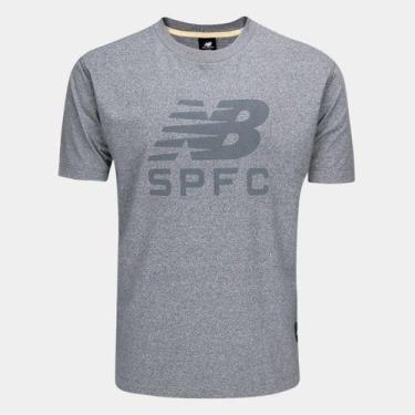 Imagem de Camisa New Balance São Paulo Concentração 2025, Cinza, Claro, G