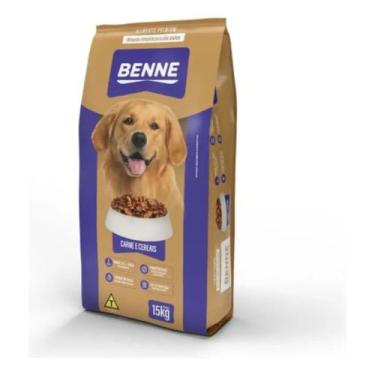 Imagem de Ração Para Cães Adultos Benne Premium Sabor Carne e Cereais 15 Kg