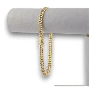 Imagem de Pulseira Grumet Dupla Fecho Gaveta Ouro 18k 750 21 Cm 5mm Amarelo 21 C