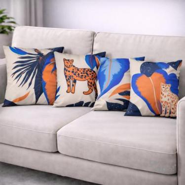 Imagem de Kit 4 Capas de Almofadas Decorativa Tropical Xamã - OK Darling