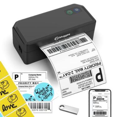 Imagem de Impressora de Etiquetas de Envio Mvgges Bluetooth 4x6 Térmica
