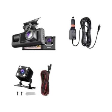 Imagem de Câmera Veicular DVR Mini 1080P HD Com 3 Canais WIFI, Gravador De Vídeo