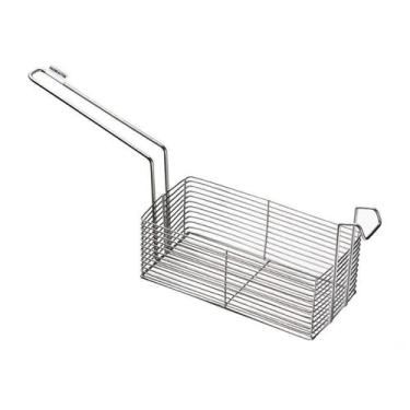 Imagem de Cesto Retangular para Frituras 9,5x17x25CM Aramfactor 633 - PRATA, Pra