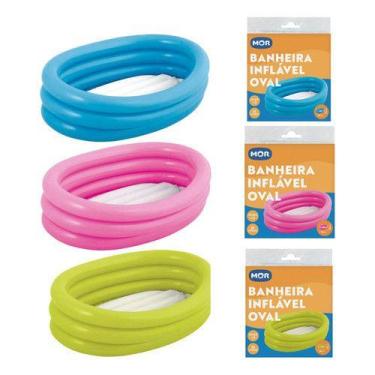 Imagem de Banheira Piscina Oval Infantil Inflável 55 Litros Bebê 2 Ano - - Mor, 