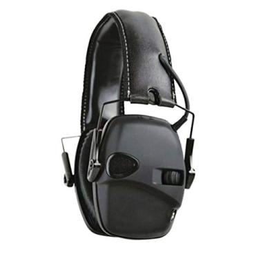 Imagem de Tongina Tiroteio eletrônico Earmuff Ajustável Dobrável Headband NRR Proteção Auditiva Amplificação de Som Fone De Ouvido Ao Ar Livre Elétrico 22 dB - Preto