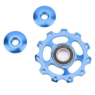 Imagem de Roda de rolo guia de bicicleta, alta resistência, polia de câmbio traseiro leve para bicicleta (azul)