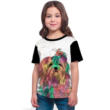 Imagem de Camiseta Ramavi Dog Colorido Infantil Preto 14