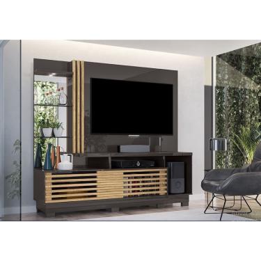 Imagem de Home Theater para TV até 60 Polegadas Frizz Plus Madetec Titanio com Carvalho