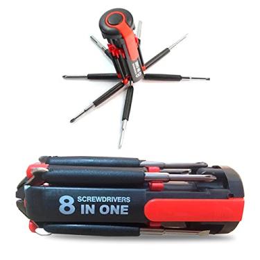 Imagem de UnyHome Kit 08 Chaves com Led e Estojo - Multi Chaves 8 em 1 - Útil no Dia a Dia