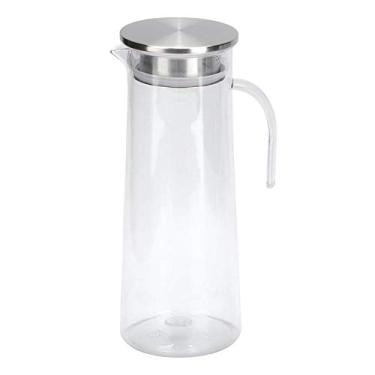 Imagem de Jarra de suco de 1,2 L, garrafa de suco transparente, de acrílico, jarra de água fria, para uso doméstico em bar (aço inoxidável)