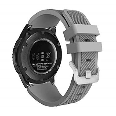 Imagem de Pulseiras NSmart compatíveis com Amazfit GTR 47MM / GTR 2 / GTR 2e / GTR 3 / GTR 4 (Cinza rajada)