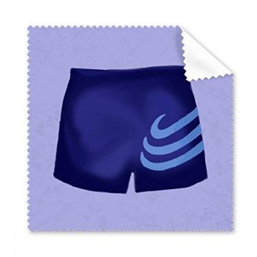 Imagem de Ilustração Azul Listra Padrão Curto Pano de Limpeza para Tela de Telefone Limpador de Óculos 5 peças