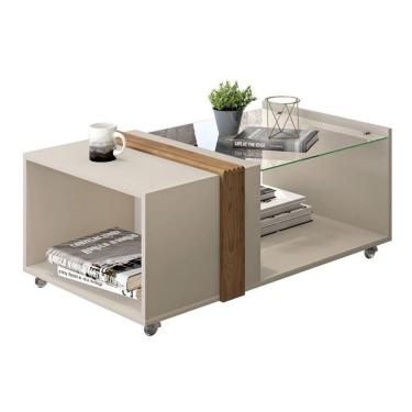 Imagem de Mesa De Centro Núbia Off White / Buriti - Caemmun