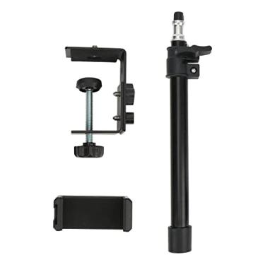 Imagem de Suporte de montagem de mesa para câmera, haste de extensão ajustável com braçadeira C extensível para mesa, com orifício de parafuso de 0,63 cm, para transmissão ao vivo, gravação de vídeo e fotos