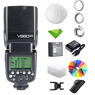 Imagem de Godox V860II-S Kit HSS 1/8000s GN60 2.4G TTL w/Godox ML-CD15 Flash Diffuser 1.5s Recycle Time Camera Flash Speedlite Light Compatible for Camera & Color Filters & Diffuser (V860II-S)
