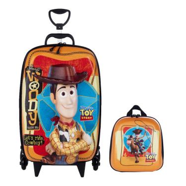 Imagem de Kit Mochila de Rodas em 3D e Lancheira Toy Story Woody