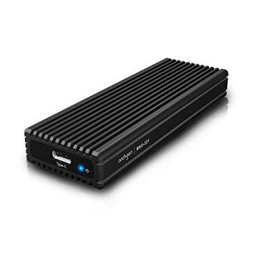 Imagem de Gabinete externo SSD de alumínio NVMe Archgon USB 3.1 Gen.2 com cabos USB-C e USB-A compatível com M.2 2230/2242/2260/2280 PCIE SSD modelo de unidade de estado sólido MSD-221, Preto