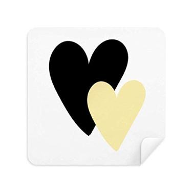 Imagem de Pano de limpeza de tela de camurça com citação de coração duplo 2 peças