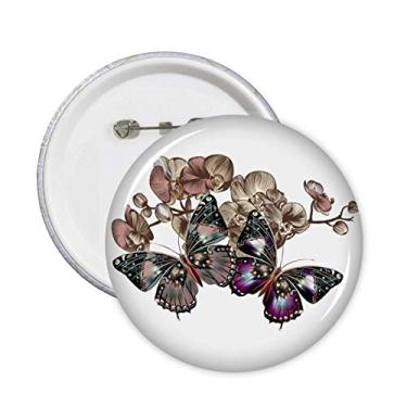 Imagem de Flores e borboletas Art Deco presente moda alfinetes crachá botão decoração acessório 5 peças